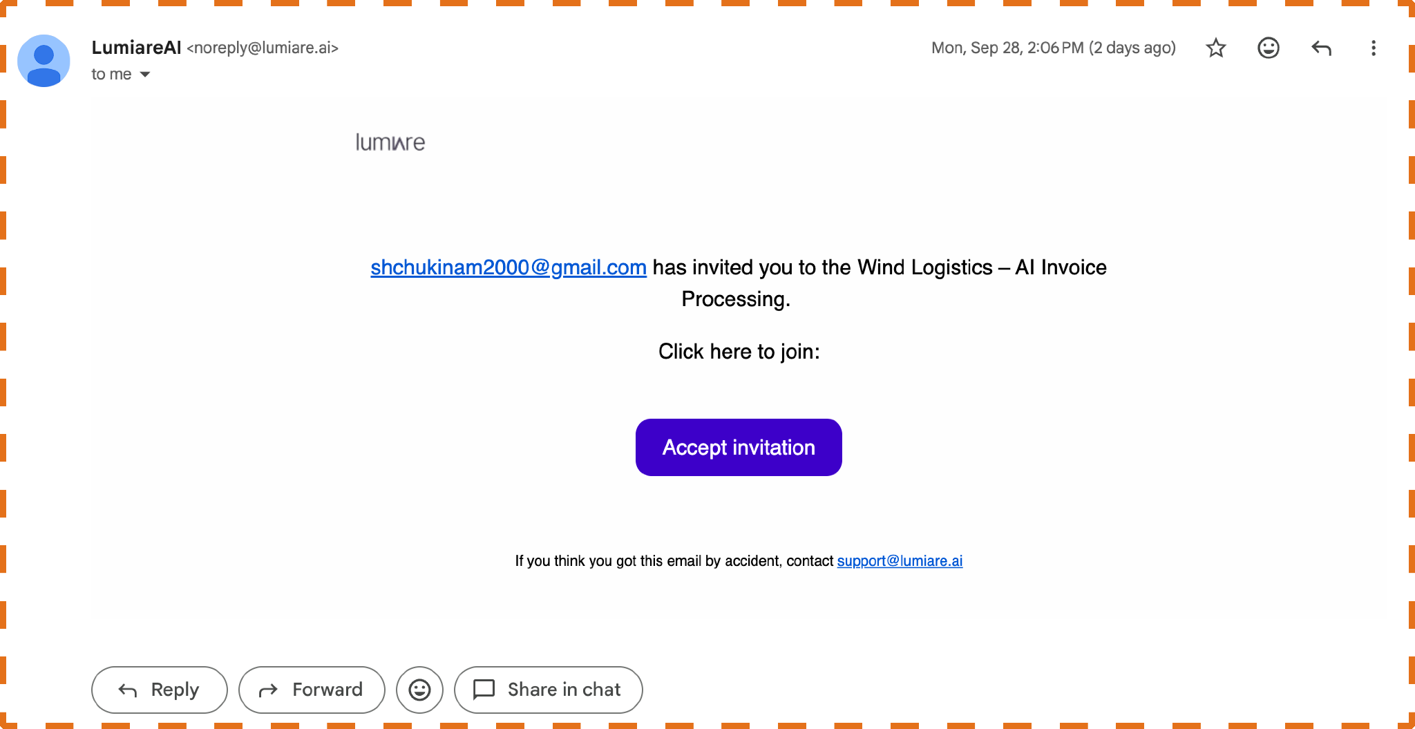Account creation and login — Lumiare screenshot 4