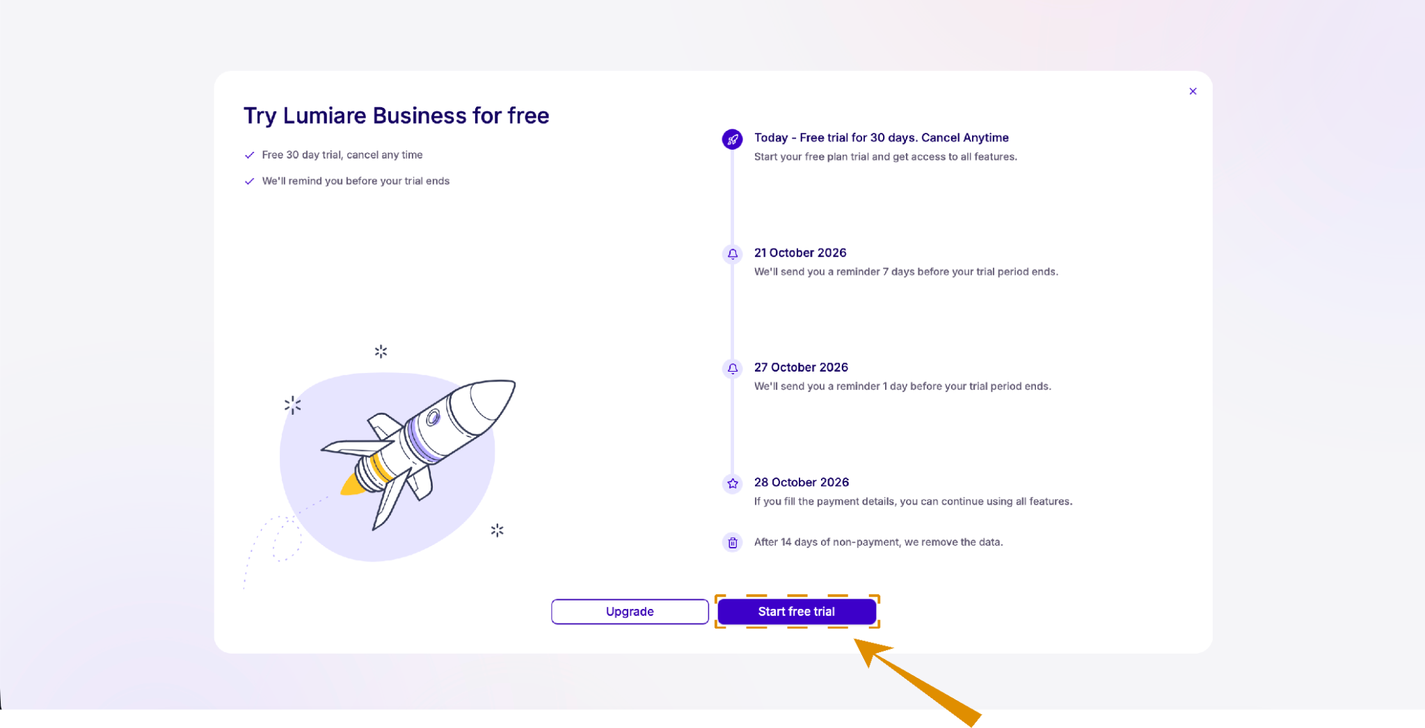 Trial and subscriptions — Lumiare screenshot 11