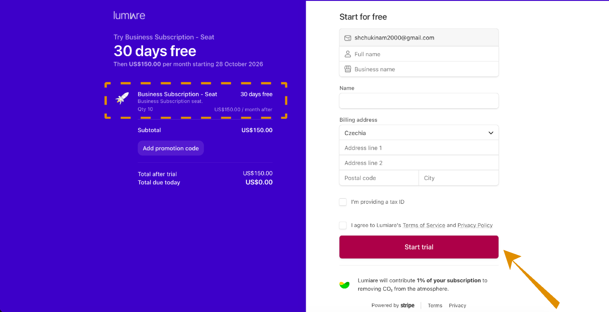 Trial and subscriptions — Lumiare screenshot 12