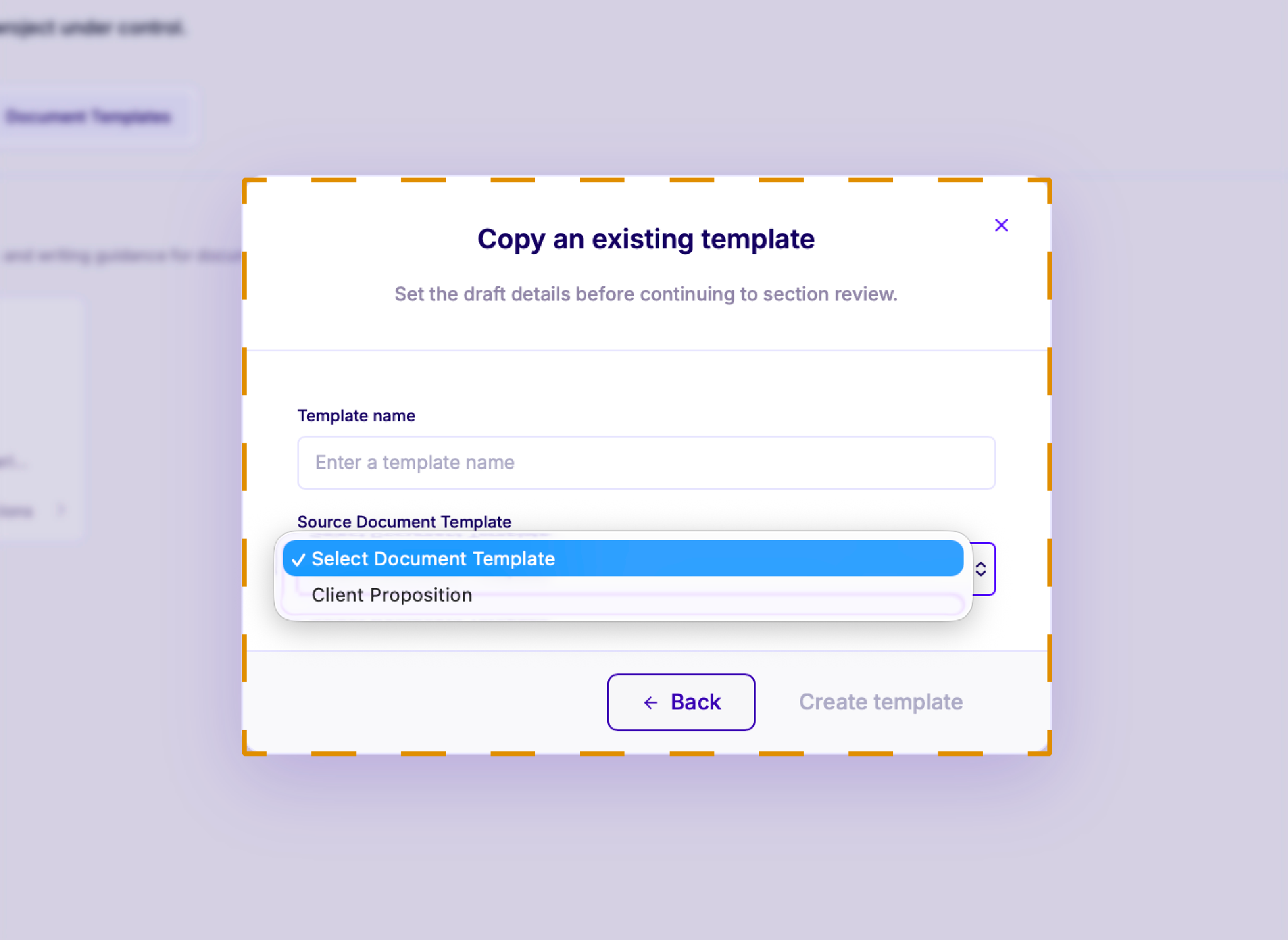 Copy an existing template — Lumiare screenshot 34