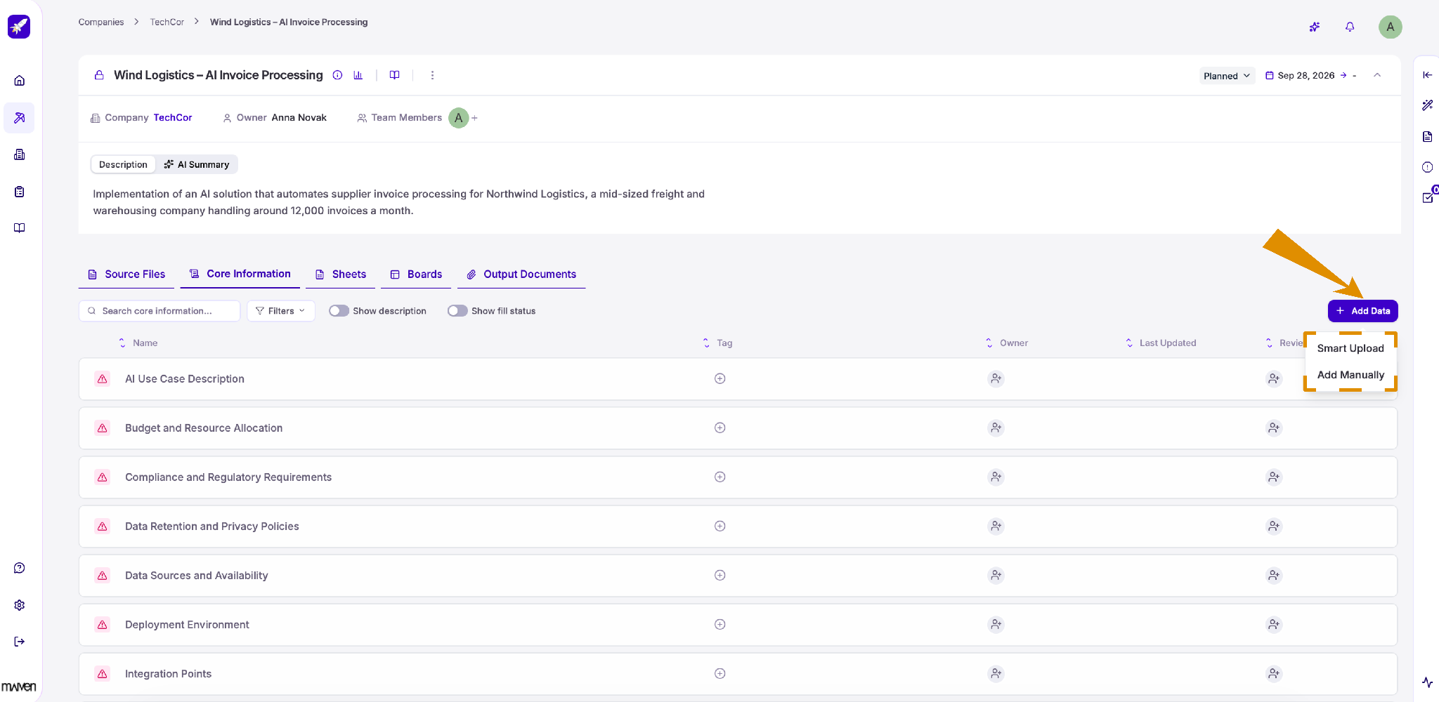 Add data to your project — Lumiare screenshot 45